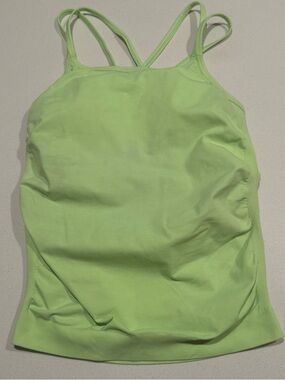 Sweaty Betty Bright Green Workout Tank Top Scrunched Size Medium